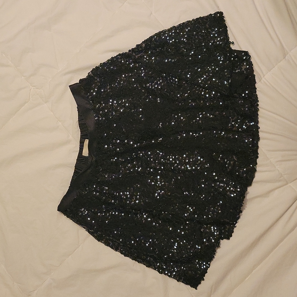 Cherokee black sequin skirt